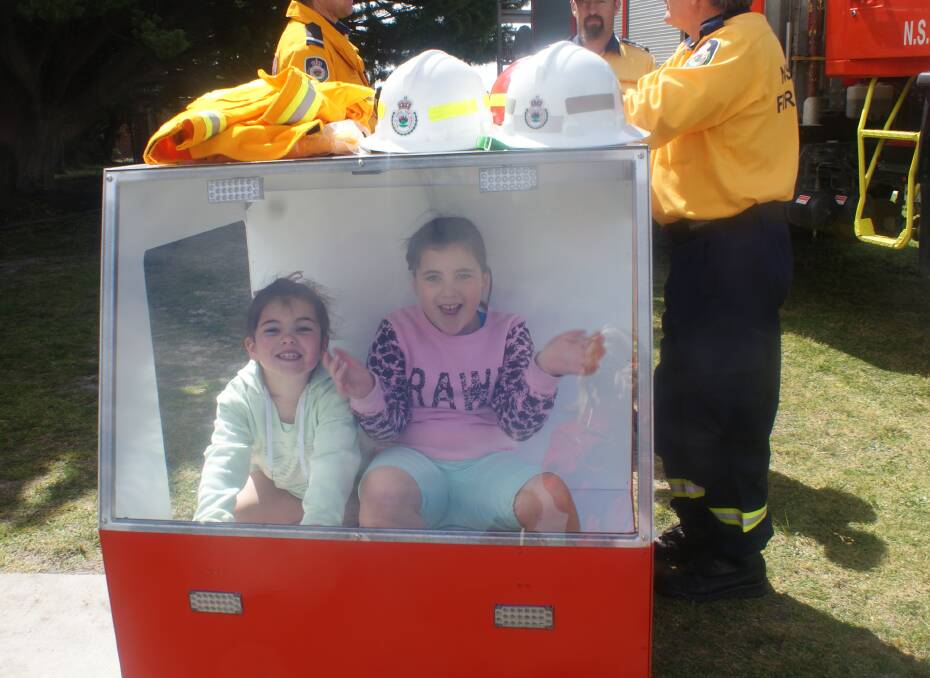 Mia and Zahara Jorgenson check out Dalmeny’s little "Category 1 Tanker” at last year’s Summer Safety Expo. Cat 1 will be back again this Sunday to delight the children.