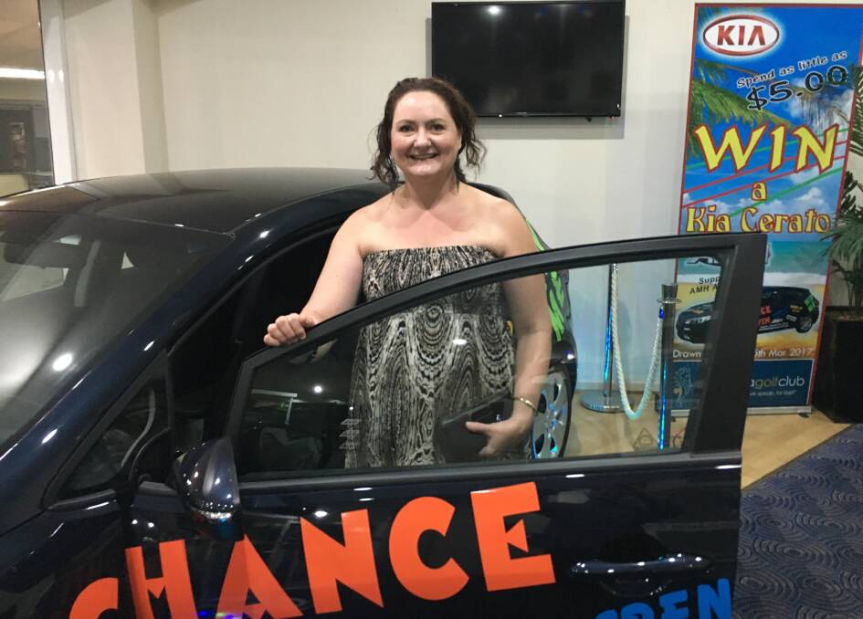 WYNNERS ARE GRINNERS: Lana Wynne could not believe her luck when given the keys on March 25 to a shiny car.