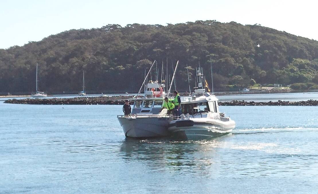 HELP NEEDED: Playstation required help from Narooma Marine Rescue after a collision with another vessel on the long weekend. Photo: J. Mayo-Ramsay.