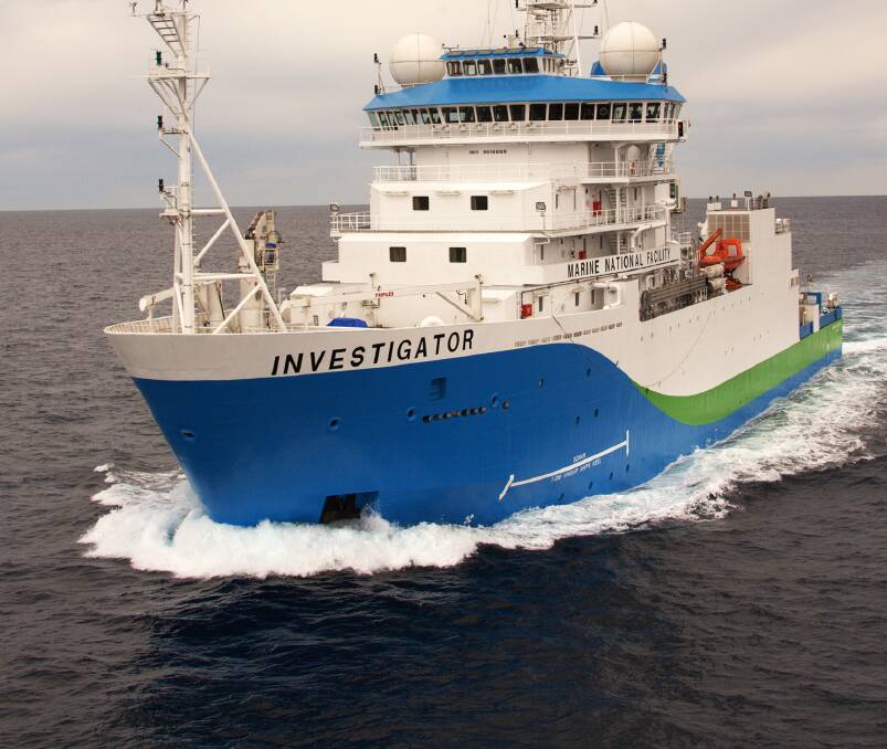 WELL NAMED: The RV Investigator has more than lived up to her name, helping find an extinct undersea volcano and two mountains.