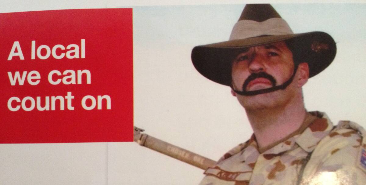 UNIFORM REACTION: Eden-Monaro Mike Kelly has resigned from the Army reserve after controversy about campaign material showing him in uniform.