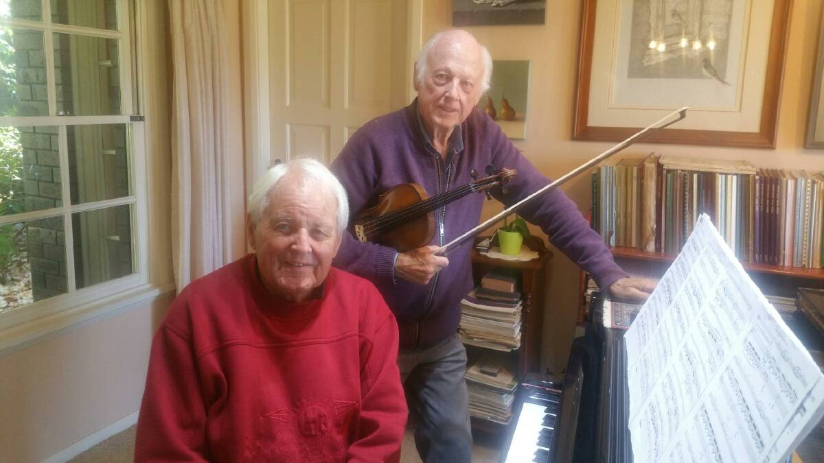 REUNITED: Bill Hawkey and Vincent Edwards will unite for a twilight concert at St Paul's Anglican Church Narooma this Thursday.