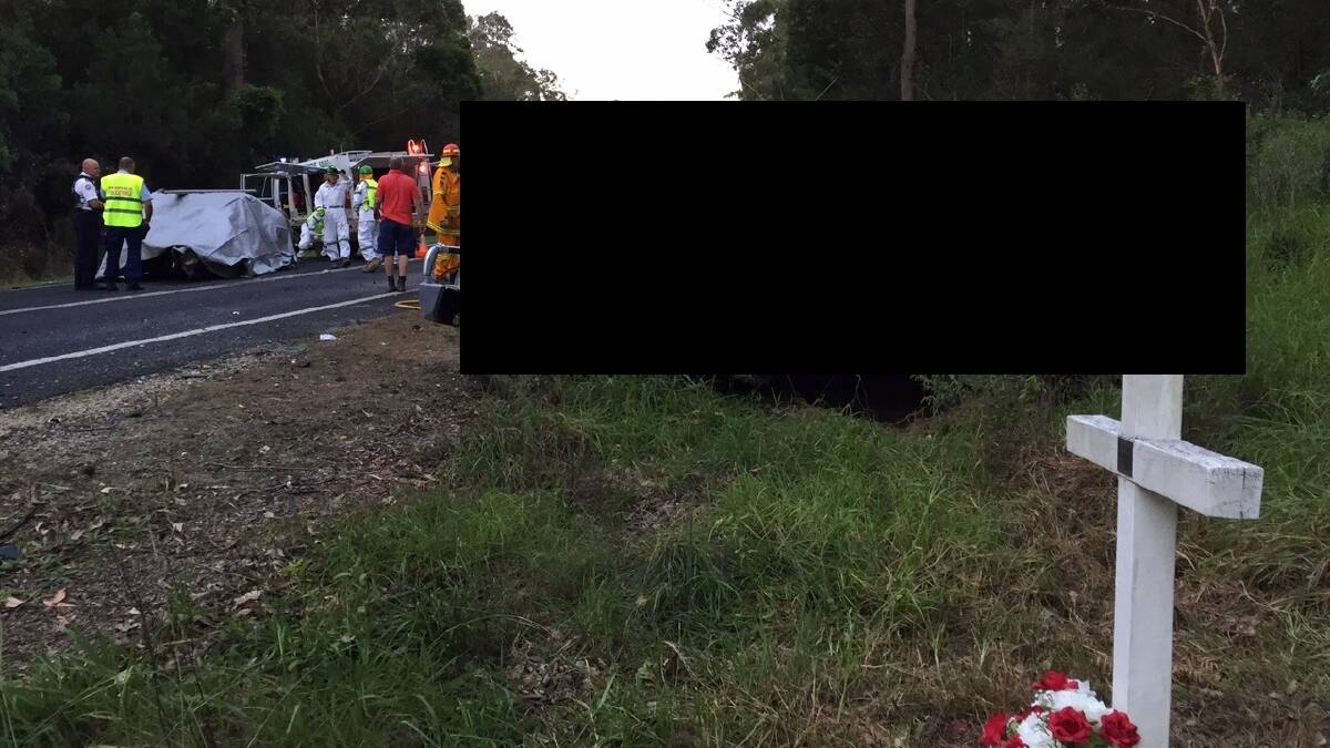 The accident occurred close to a roadside cross understood to mark the site of a previous fatal accident.