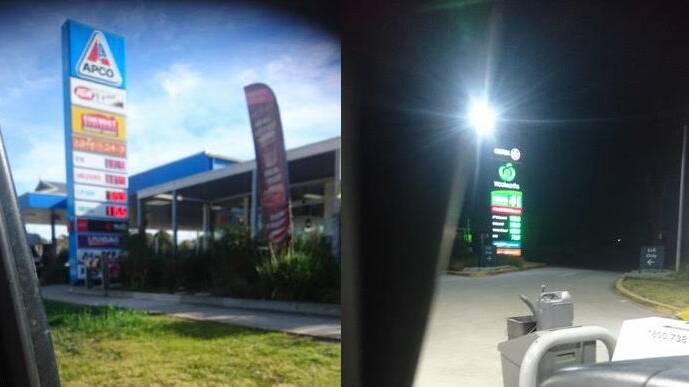 TOO MUCH: Narooma News reader Dave Moore observed and photographed fuel prices on the way down to Melbourne last week finding Narooma was expensive.