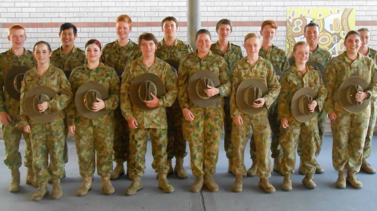 RANKING OFFICERS: The 222nd Australian Army Cadet Unit ranking officers are hoping to get to Norfolk Island for ANZAC Day this year. 