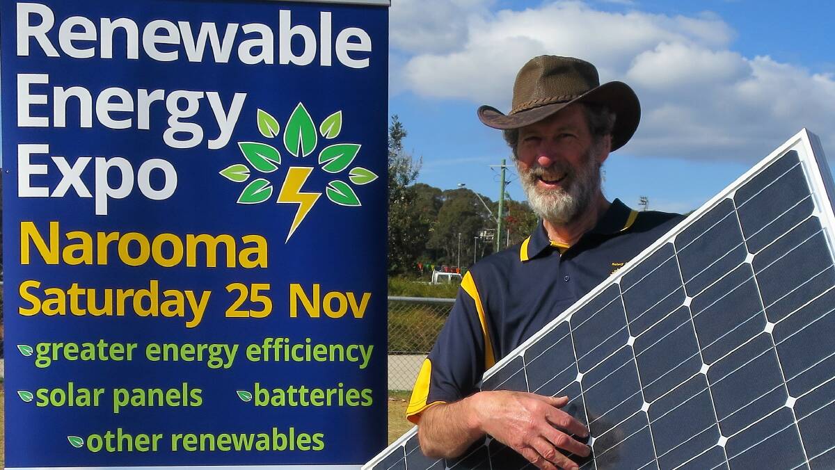 COUNTING DOWN: Narooma Renewable Energy Expo coordinator Rotarian Frank Eden is counting down to the Expo on Saturday, November 25.