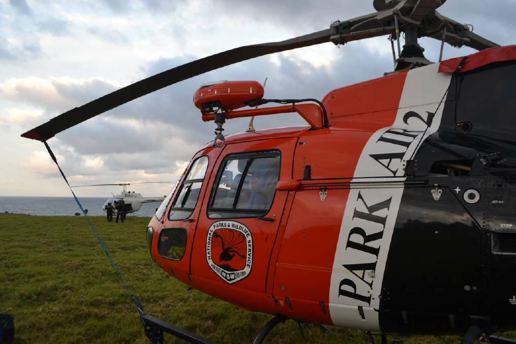 PARK AIR: The National Parks' Park Air helicopter parked at Narooma during a remote area bushfire operation a few years back. 