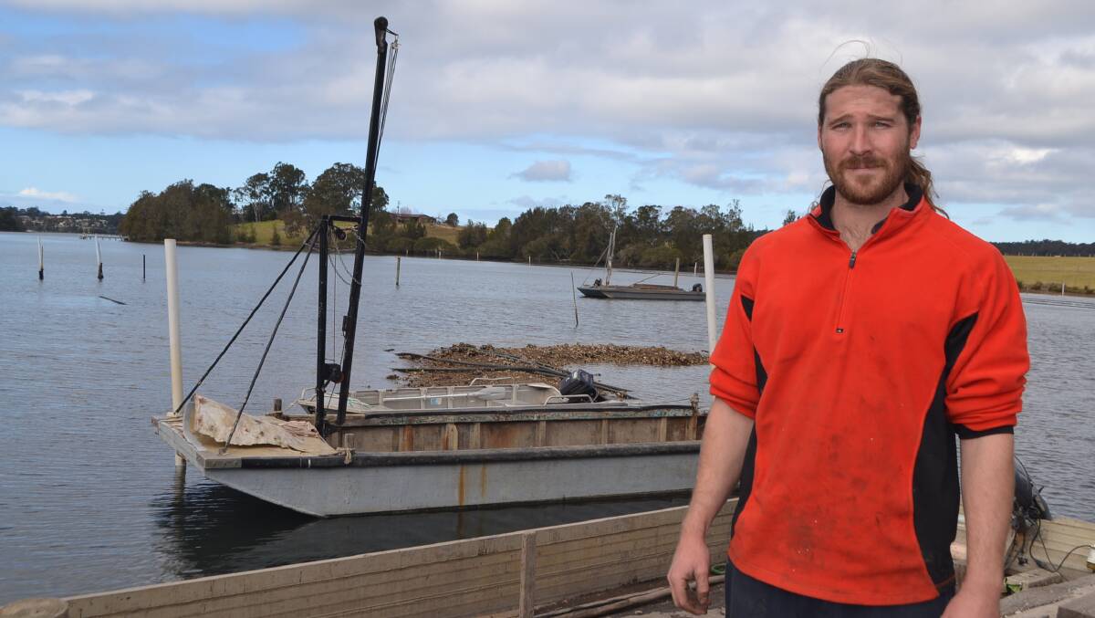 DISAPPOINTED: Narooma oyster farmer Damon Fernihough has been left disappointed by the theft of more 1800 dozen oysters but determined to carry on with his new venture. 