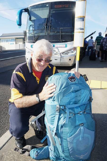 Rotarian Michael O'Connor boarded the Premier bus from Narooma to Sydney on Monday morning, the first leg of his great adventure to walk the 1000 kilometres on the Bibbulmun Track from Albany to Perth in Western Australia.  