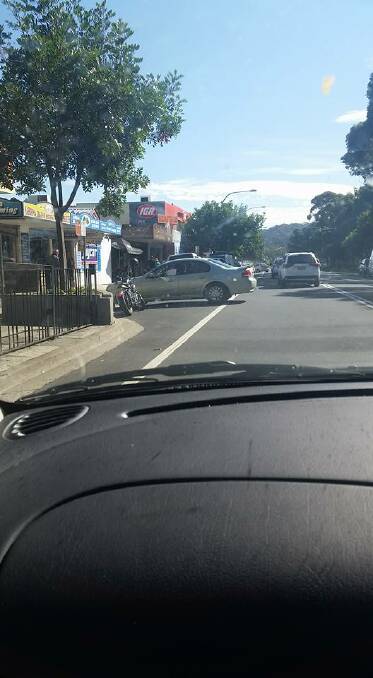 The driver of a Ford Falcon parked at 90 degrees on Princes Highway on The Flat Narooma, blocking half the northbound lane, was left a parking ticket.  
