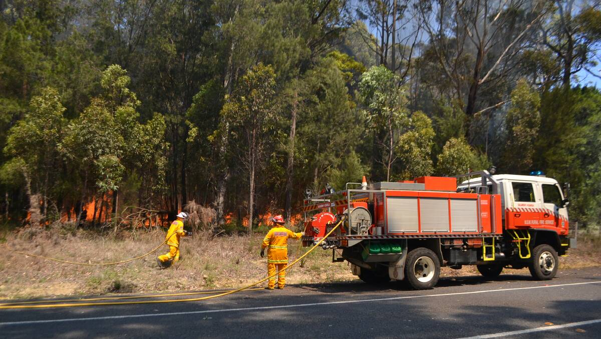 Photos of the bushfire at Turlinjah