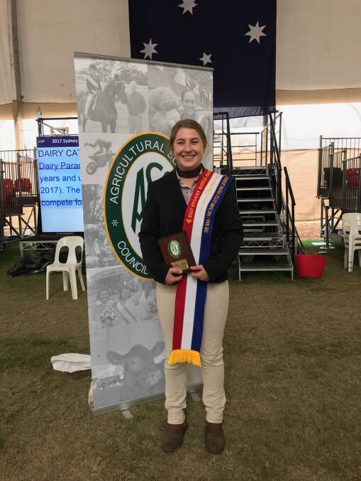 Narooma High School student Tailem Brown won the state final for Dairy Judging at the Sydney Royal Easter Show.  