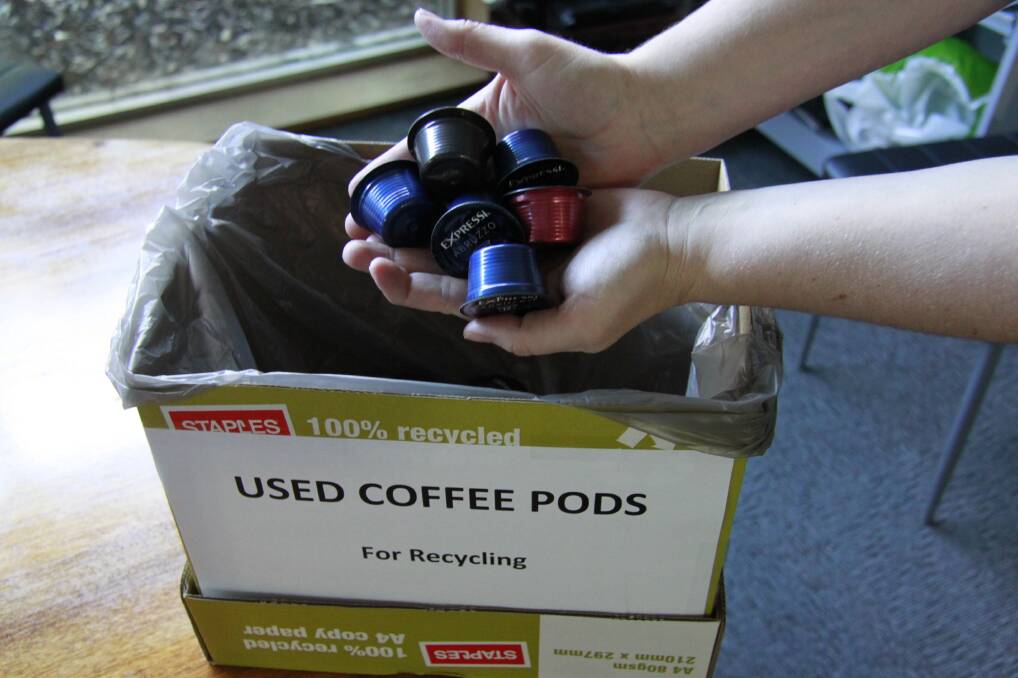 Good work: Eurobodalla Council staff are keen recyclers and do their bit with coffee capsules, saving them up and posting them to TerraCycle.