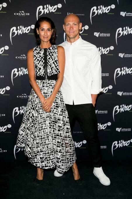 Awkward appearance: Lindy Klim and Michael Klim attend the Buro 24/7 Australia launch at the Sydney Opera House. Photo: Caroline McCredie
