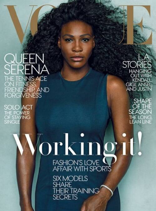 Serena Williams told Vogue she wants to end the myth that women tennis players can't be friends.  Photo: Vogue