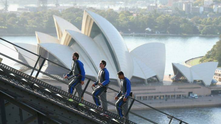 High and mighty: Climb the Sydney Harbour Bridge.