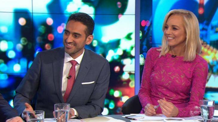 The Project is hosted by Waleed Aly and Carrie Bickmore in Australia.  Photo: Network Ten