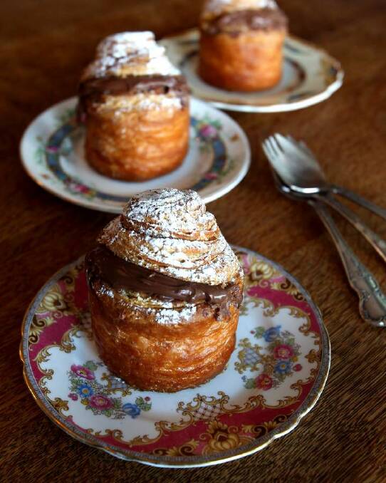 Nutella Cruffins at The Little French Cafe at Broadmeadow, NSW. Photo: Phil Hearne