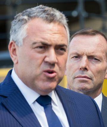 Treasurer Joe Hockey and Prime Minister Tony Abbott. Photo: Edwina Pickles