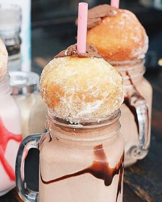 A Nutella doughnut milkshake at Sydney's EQ Food Truck Jam. Photo: supplied