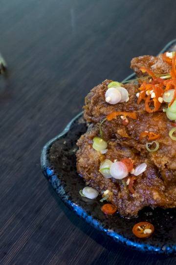 Asian hawker style: Salt and pepper chicken spare ribs with tamarind hot sauce at Gingerboy.