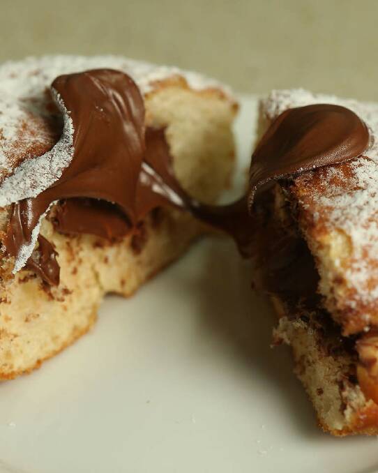 The Nutella doughnut at Jimmy's Place, Fawkner, Melbourne. Photo: Pat Scala