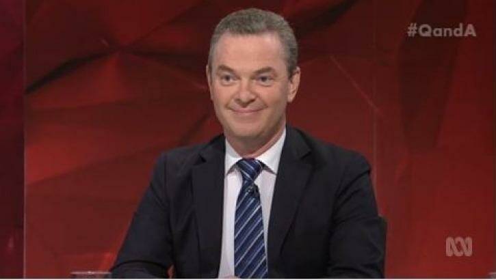 'Enough to stream five movies simultaneously': Christopher Pyne misses the point of the NBN on ABC's Q&A. Photo: ABC