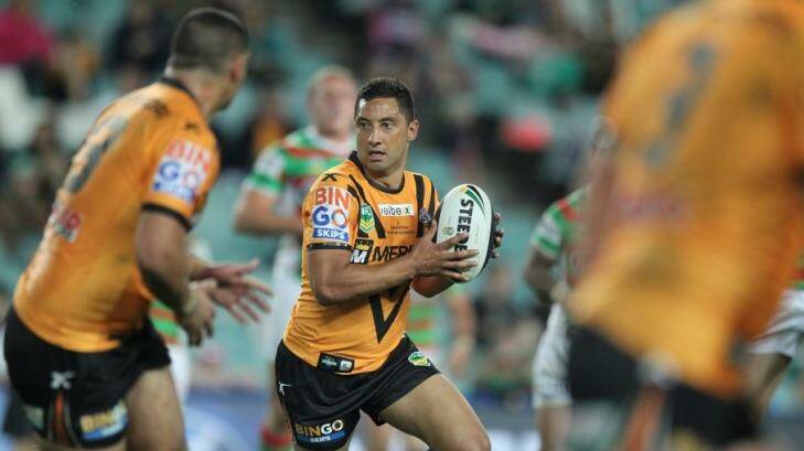 Something to offer: Benji Marshall in 2013 with the Tigers. Photo: Brendan Esposito