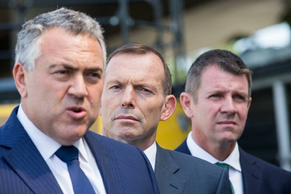 Treasurer Joe Hockey and Prime Minister Tony Abbott. Photo: Edwina Pickles