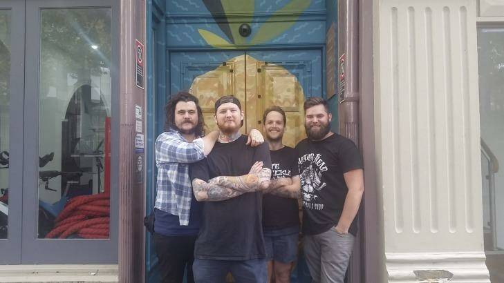 Cool kebabs: Jake Smyth, Russell Martin, Jeremy Blackmore and Kenny Graham. Photo: Supplied