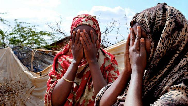 Dadaab: Inside the world's biggest refugee camp. Women who are victims of sexual violence inside the camp. Rape victims Habibo, 23 and Lulu, 24 (not their real names) were both married at the age of 13 and soon became mothers. Photo: Edwina Pickles
