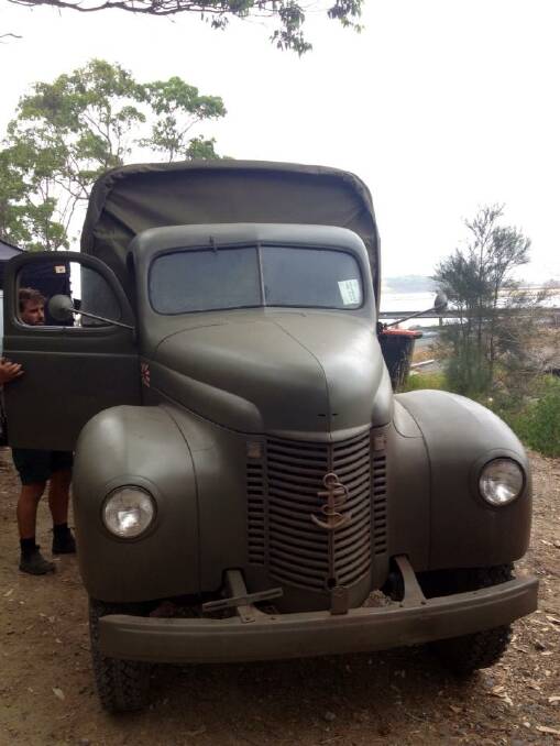 THE TRUCK: Our correspondent Josh Mccue snapped this shot of the replica army truck at  the Wallaga Lake bridge for the Angelina Jolie directed film "Unbroken".