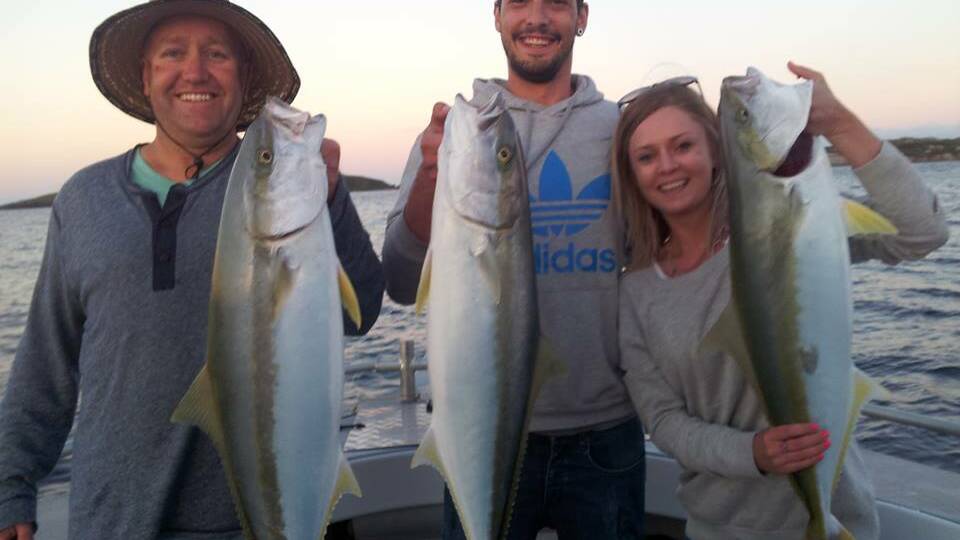 EVENING SESSION: Playstation skipper Nick Cowley reports his Easter Sunday evebning charter got some great legals and some good snapper on at Montague Island, Narooma.