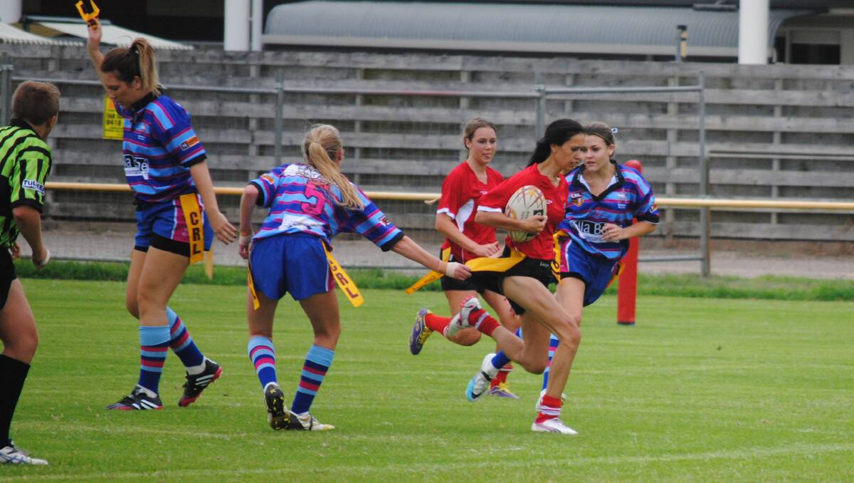 A shot from the Narooma Ladies Tag game against Moruya... 