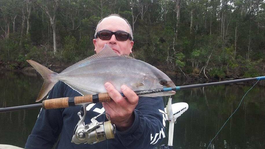 ANOTHER AMBERJACK: Ian Jamieson hooked an amberjack in the Clyde River last week – this follows a couple being hooked in Wagonga Inlet. 