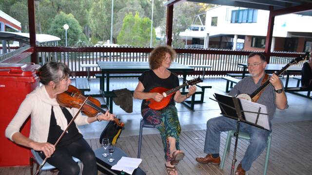 CULTURAL EVENT: There was a musical trio and snacks at the Montague Arts and Crafts Society Easter Exhibition. 