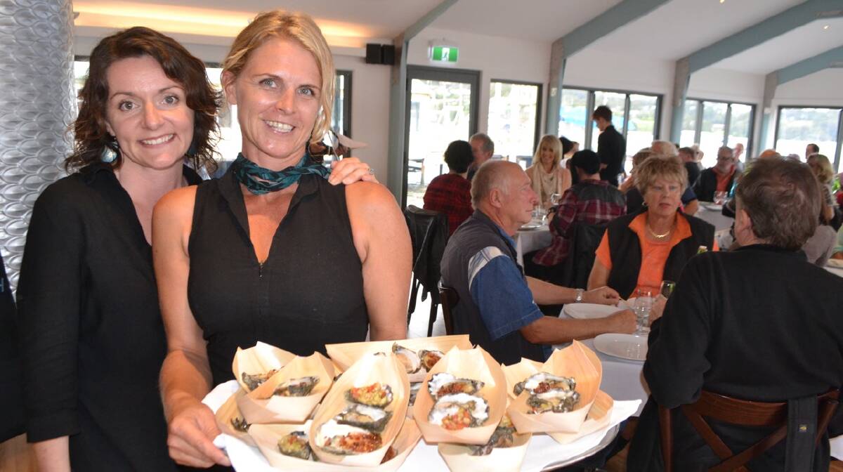 INLET HOSTS: Hosts at The Inlet for the Ultimate Oyster Experience are Mel Ricketson and Michelle Hunt. Photo Stan Gorton