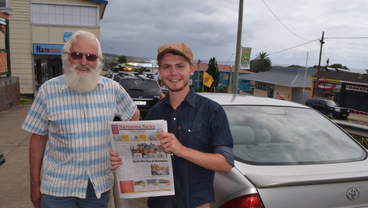 BACKPACKER VISIT: French backpacker Theo Baland from Lille made a new friend in Dalmeny resident David Andrew who gave him a ride up the coast. 