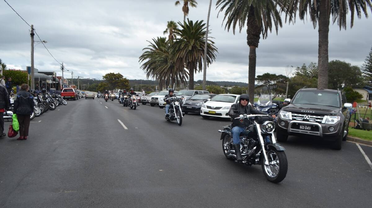 BERMAGUI BIKE SHOW: Another shot from this year’s Cancer Research Advocate Bikers (CRABs) Bermagui Bike Show on the foreshore of beautiful Bermagui