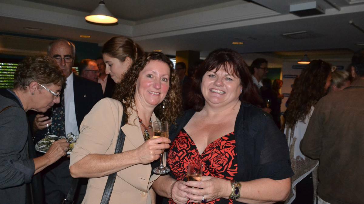 ABC GIRLS: The girls from the ABC Cheese Factory and Tilba Milk are Christine Linsey and Christine Montague at the festival launch at The Whale on Friday. Photo Stan Gorton 