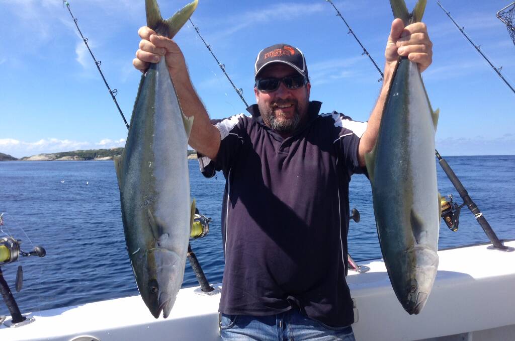 LIGHTHOUSE KINGS: Perry, a commercial fisherman on holidays from Victoria, went out with Wazza on Lighthouse Charters getting some nice kingfish and also some nice snapper on live bait!
 
 