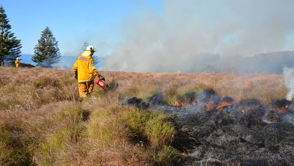 Photos from the latest burn-off of native grasses
