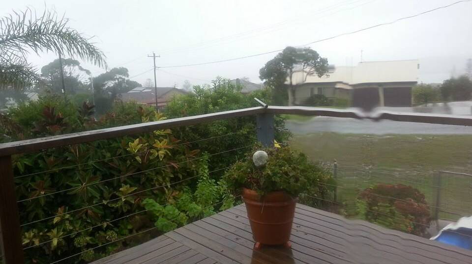 SMILING GARDEN: Mischi West reports that she recieved 216mm at Tuross Head.