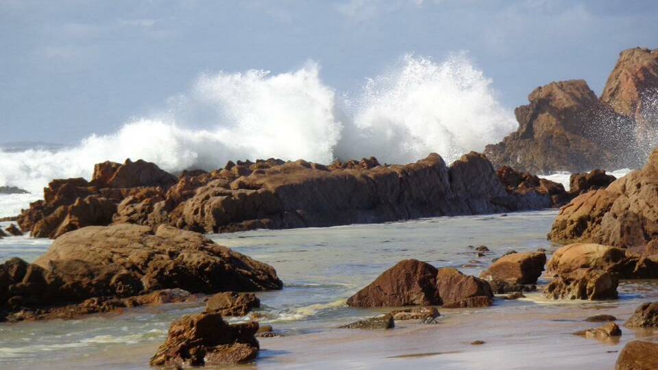 DALMENY WAVES: Veronica Harrold-Carter snapped these shots of the bigs waves at Yabbara Beach, Dalmeny north of Narooma. 