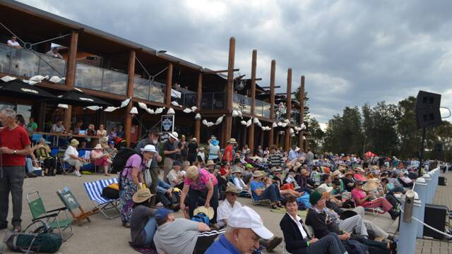 PACKED WHARF: Bermagui Fisherman’s Wharf was packed out for the Four Winds Festival community concert.