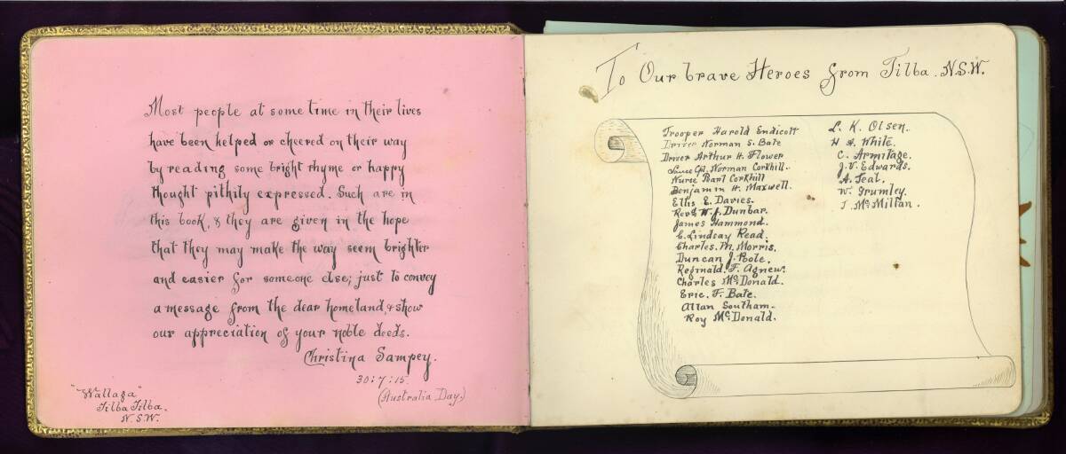 EXTRAORDINARY ARTEFACT: An invaluable and most exciting exhibit in the display will be an autograph album which belonged to Pearl Corkhill. The original, containing both autographs and pressed flowers, will be on display protected by a glass case. 