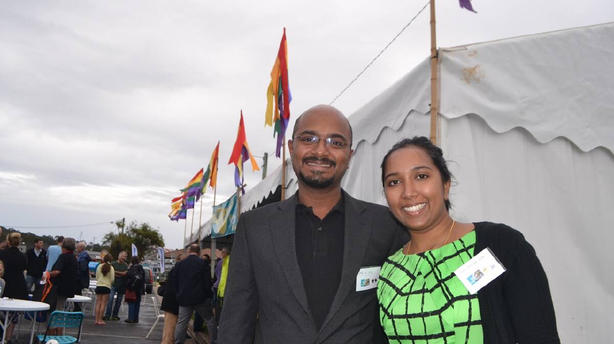 MEDIA MANAGERS: Kaushik and Priya Prakash and their multicultural media company Multi-connections were responsible for spreading the word about the Narooma Oyster Festival. Photo Stan Gorton