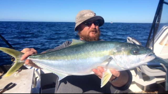 HEFTY KINGFISH: Finally a legal sized kingfish for editor Stan Gorton after what seems like a year of catching and throwing back just undersize kings. 