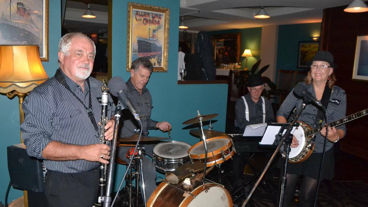 JAZZPACK: The Jazz Pack from Tilba entertained at the festival launch at The Whale on Friday and also at the Narooma Oyster Festival the next day. Photo Stan Gorton 