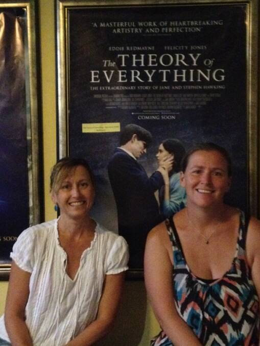 MND MOVIE: Sisters-in-law Kathryn and Steph Ratcliffe are hoping for a big turn-out at Saturday’s screening of ‘Theory of Everything’. 